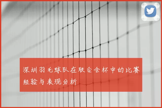 深圳羽毛球队在联合会杯中的比赛经验与表现分析